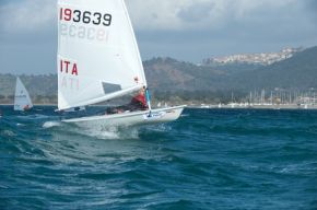 Europa Cup - Giovanni Mibelli (ITA) in Laser Standard rig in Scarlino, Italy