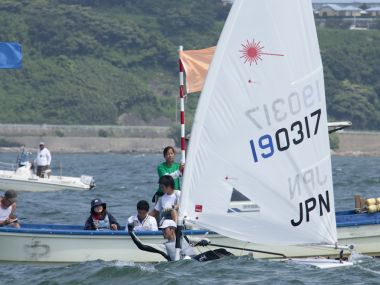 Hisaki Nagai (JPN) celebrates a race win