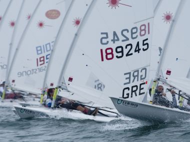 Nikolaos Chrisos (GRE) fights for the lead