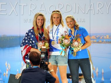 Marit Bouwmeester, Evi Van Acker, Paige Railey, ISAF Worlds 2011